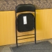 Black Folding Chair with Padded Seat and Back